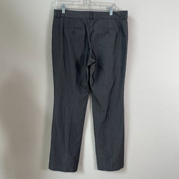 Express Editor Womens 10 Gray Herringbone Trousers Pants - Picture 8 of 9